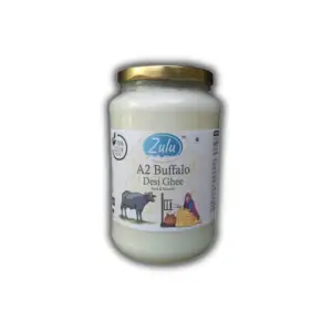 A2 Buffalo Desi Ghee by Zulu made using traditional Bilona method in glass jar